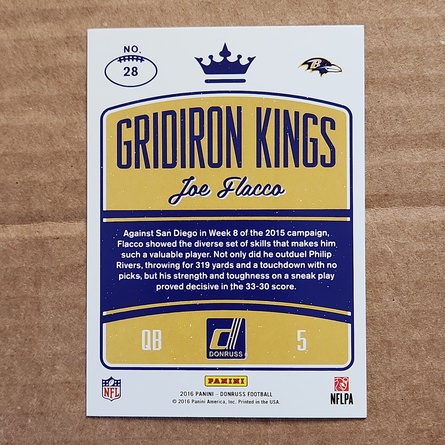 Joe Flacco Gridiron Kings Bronze