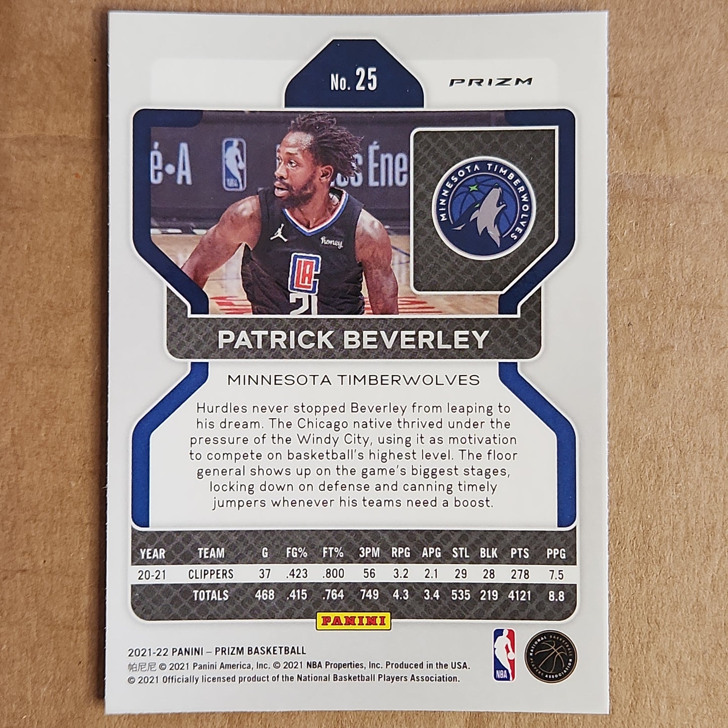 Patrick Beverley Silver Cracked Ice