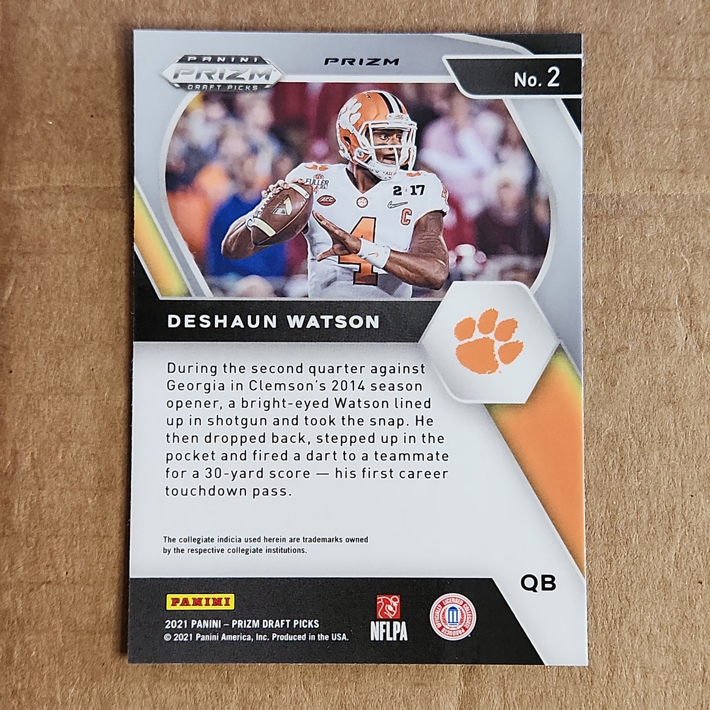 Deshaun Watson RWB PRIZM - PANINI PRIZM DRAFTPICKS 2021 No.2