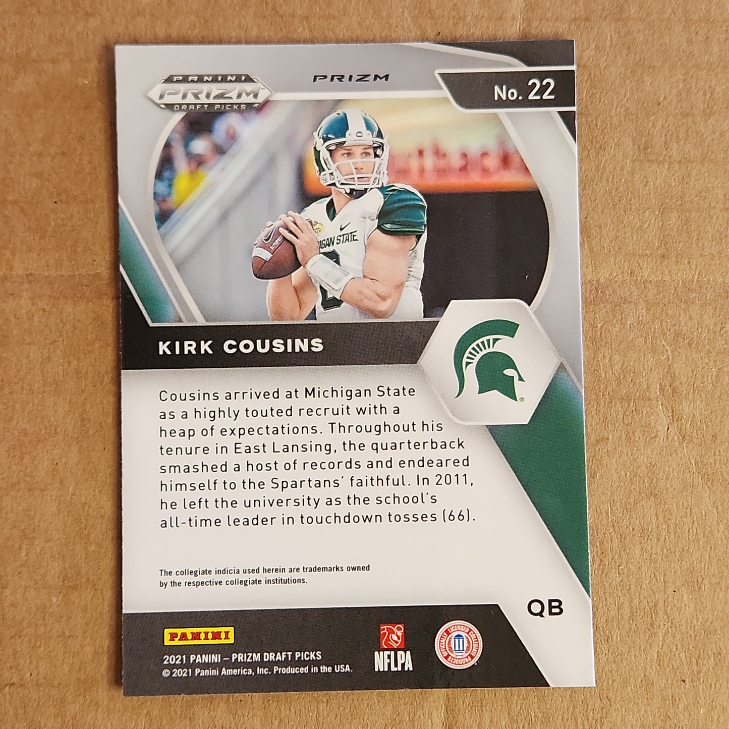 Kirk Cousins Prizm Green