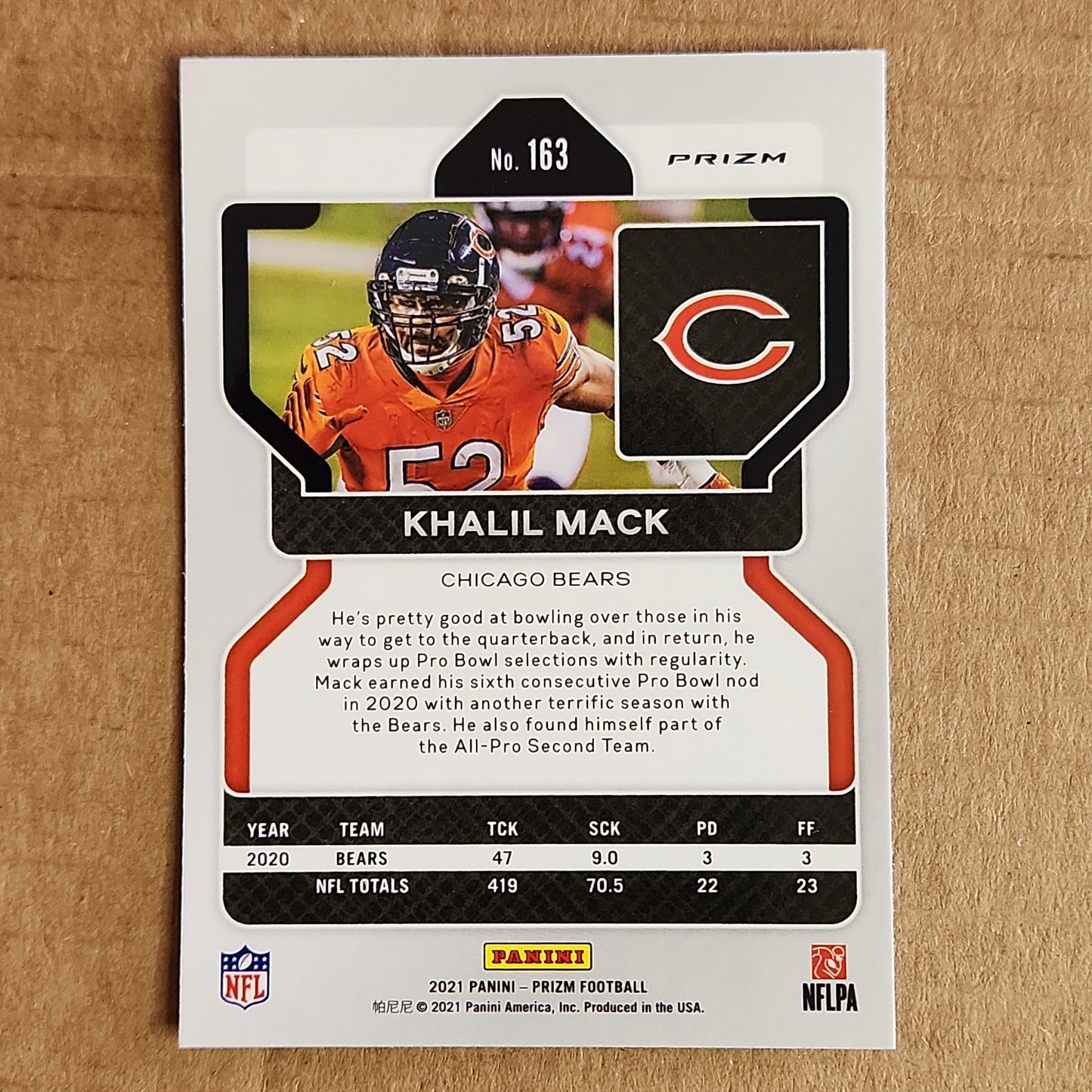 Khalil Mack Prizm Red Cracked Ice