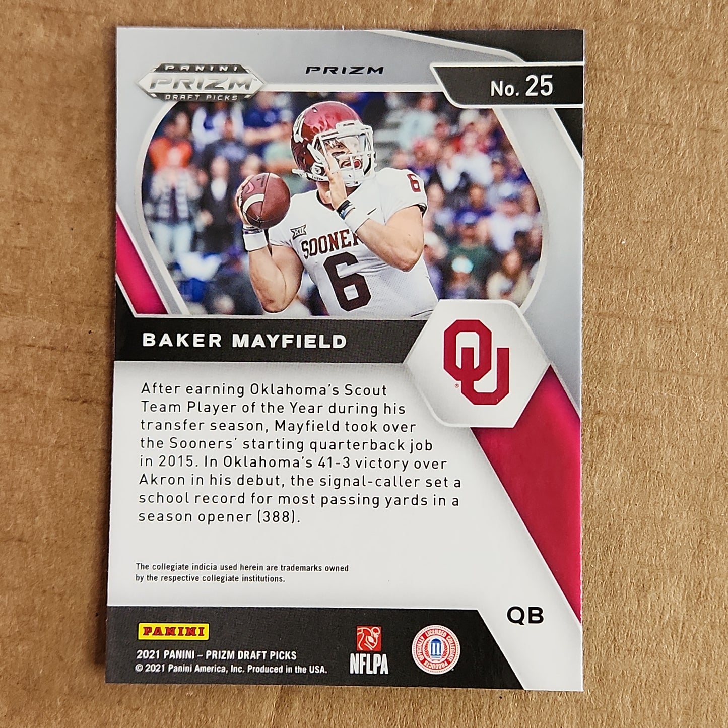 Baker Mayfield Prizm Green