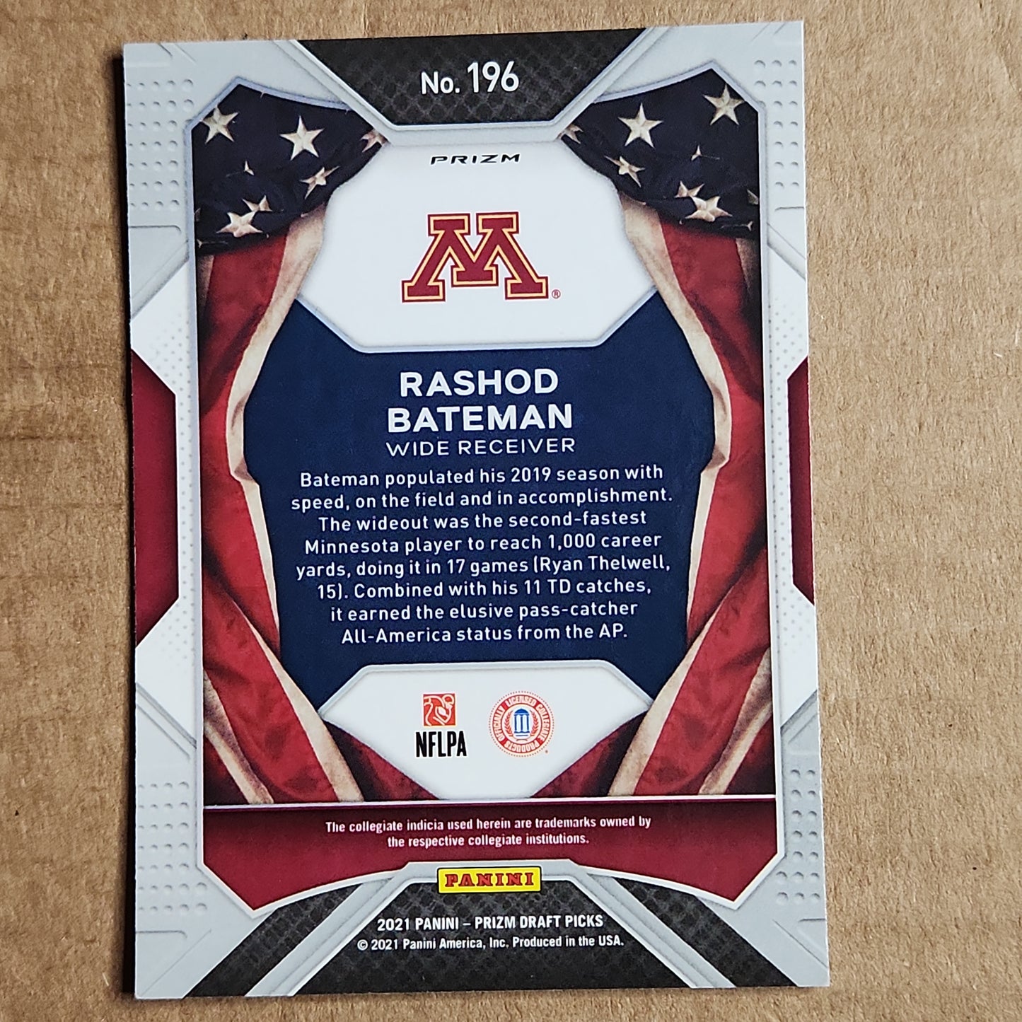 Rashod Bateman Prizm All Americans Silver