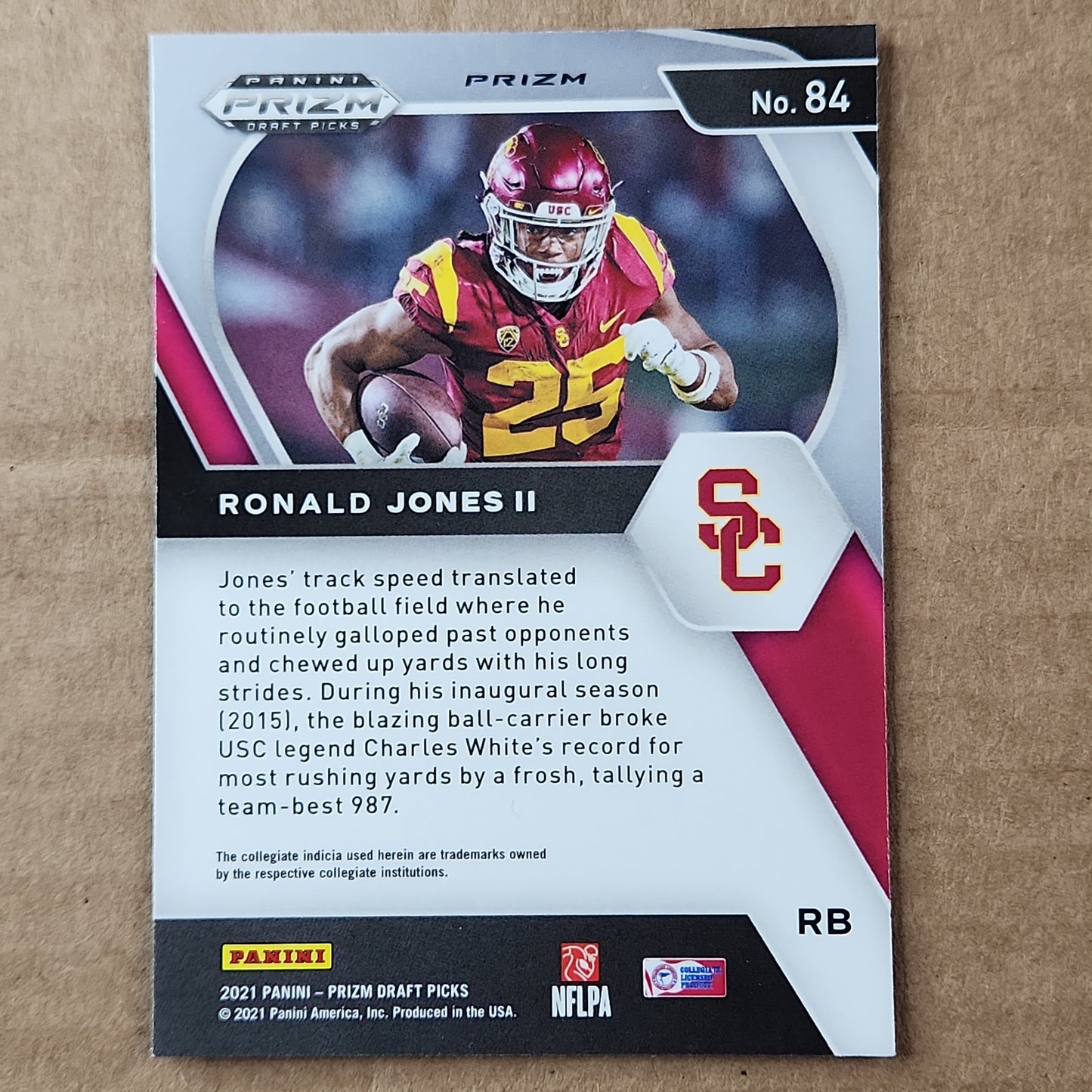 Ronald Jones Prizm Gold Cracked Ice