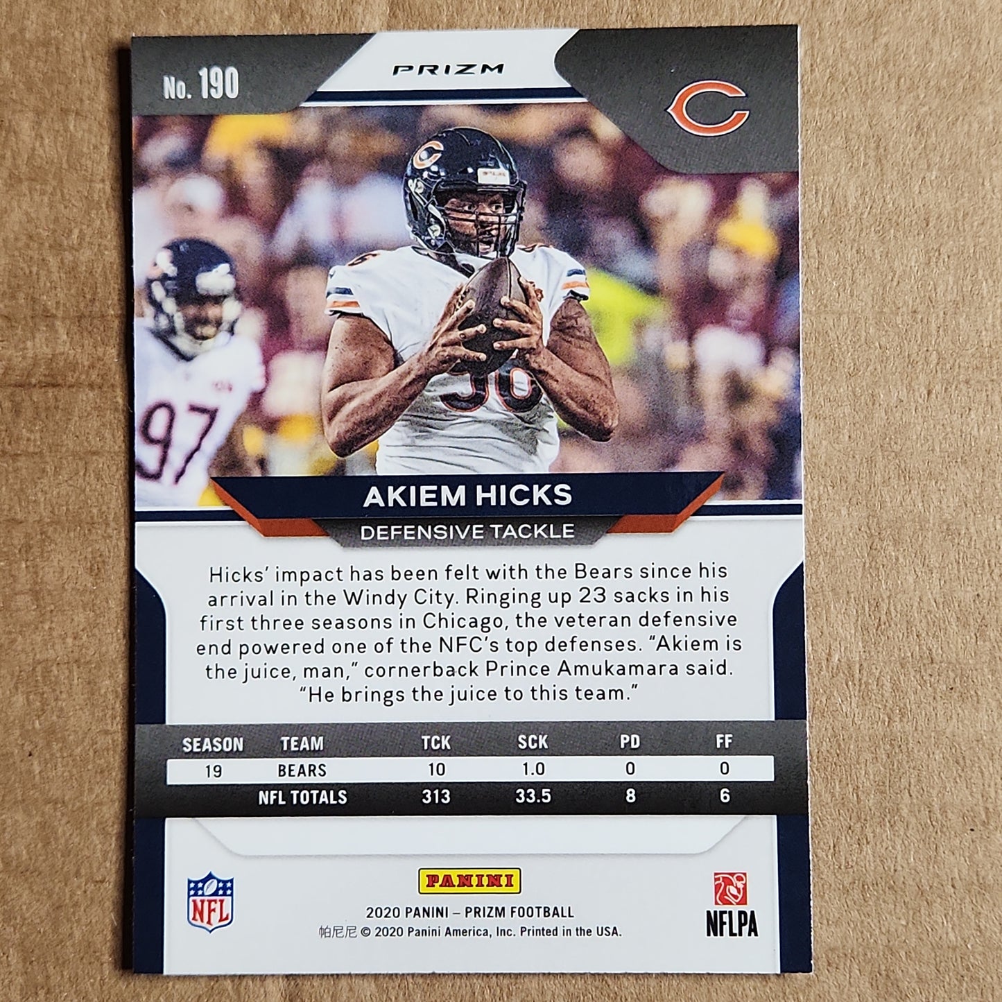 Akeem Hicks Prizm Silver