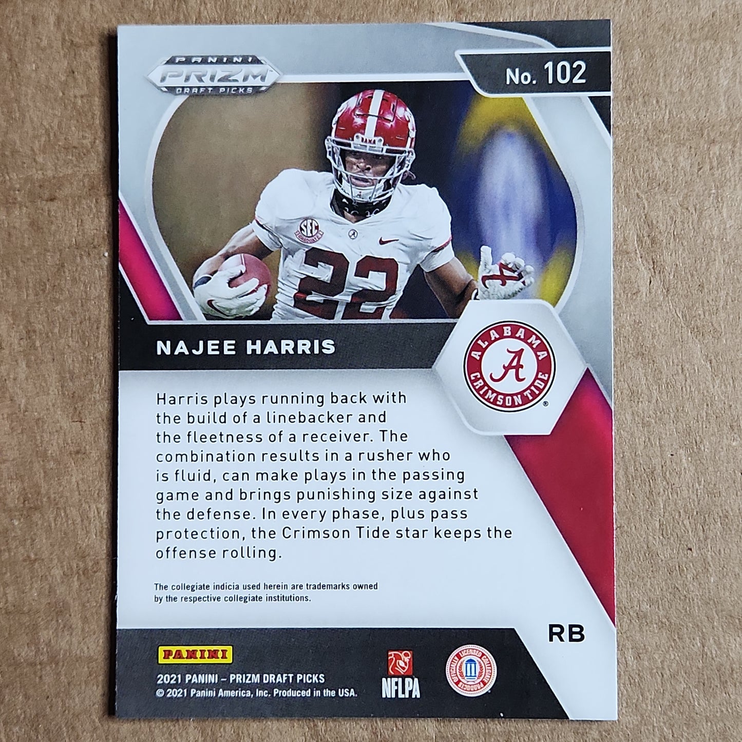 Najee Harris Prizm RC No.102