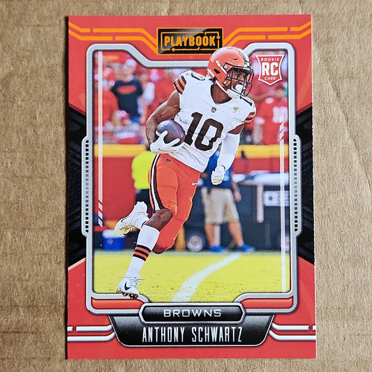 2021 Playbook Football Anthony Schwartz Rookie RC Orange Parallel