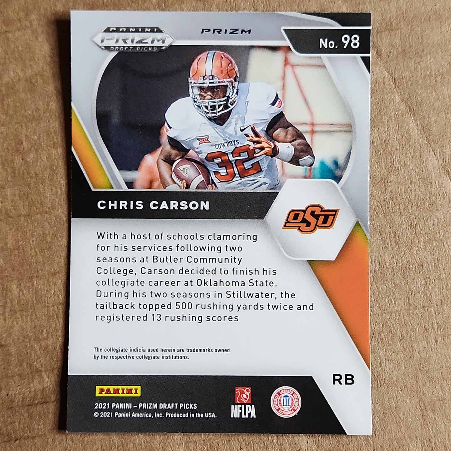 Chris Carson Prizm Gold Cracked Ice