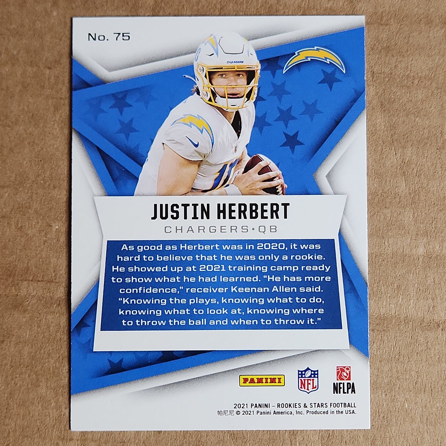 Justin Herbert Rookies and Stars 2nd Year