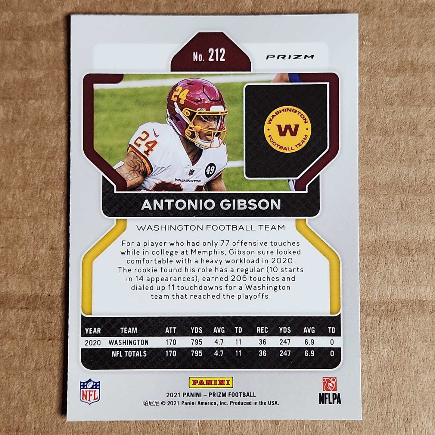 Antonio Gibson Prizm Silver