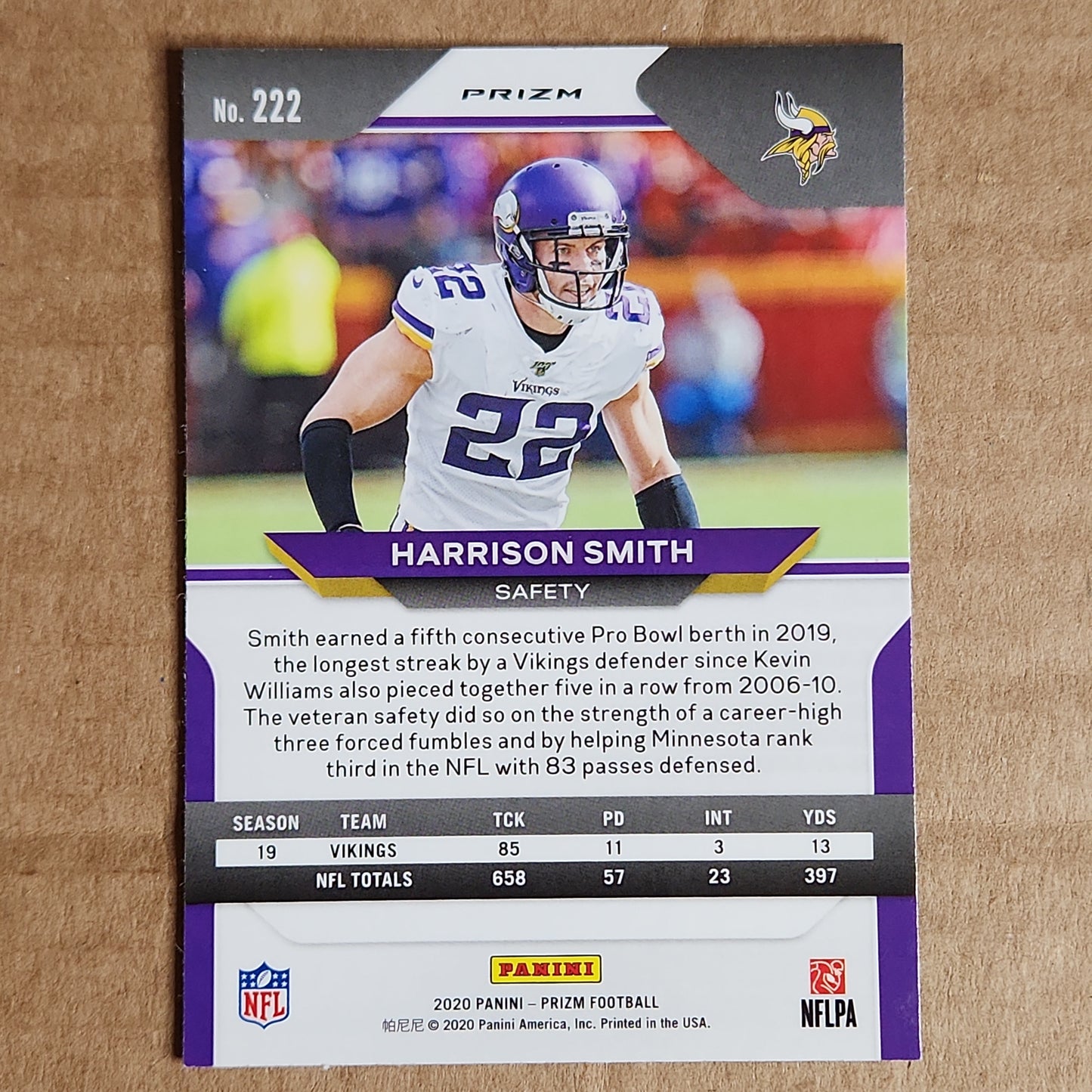 Harrison Smith Prizm Red Cracked Ice