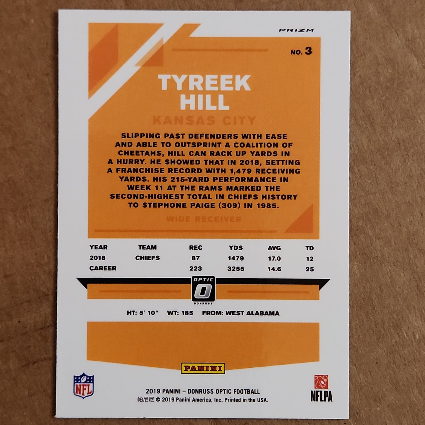 2019 Tyreek Hill Optic Silver