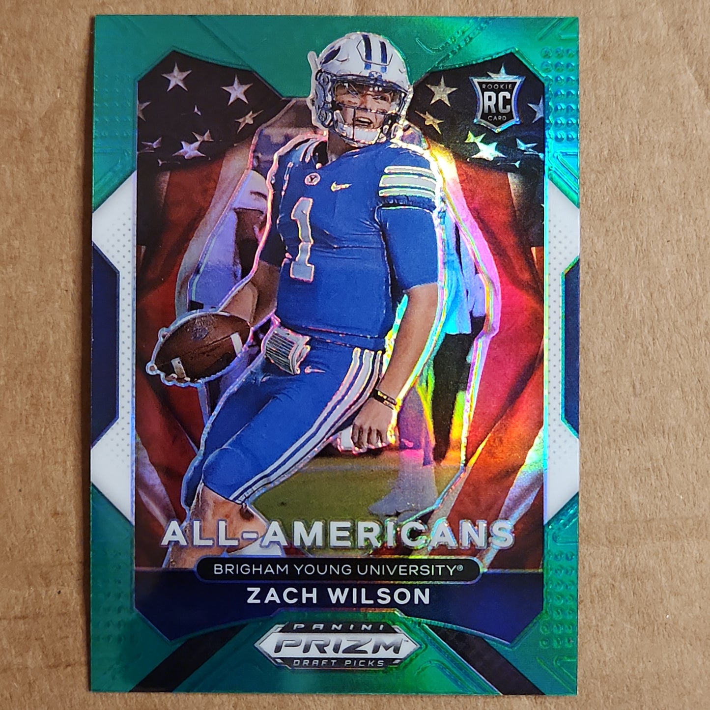 Zach Wilson Prizm All Americans Green