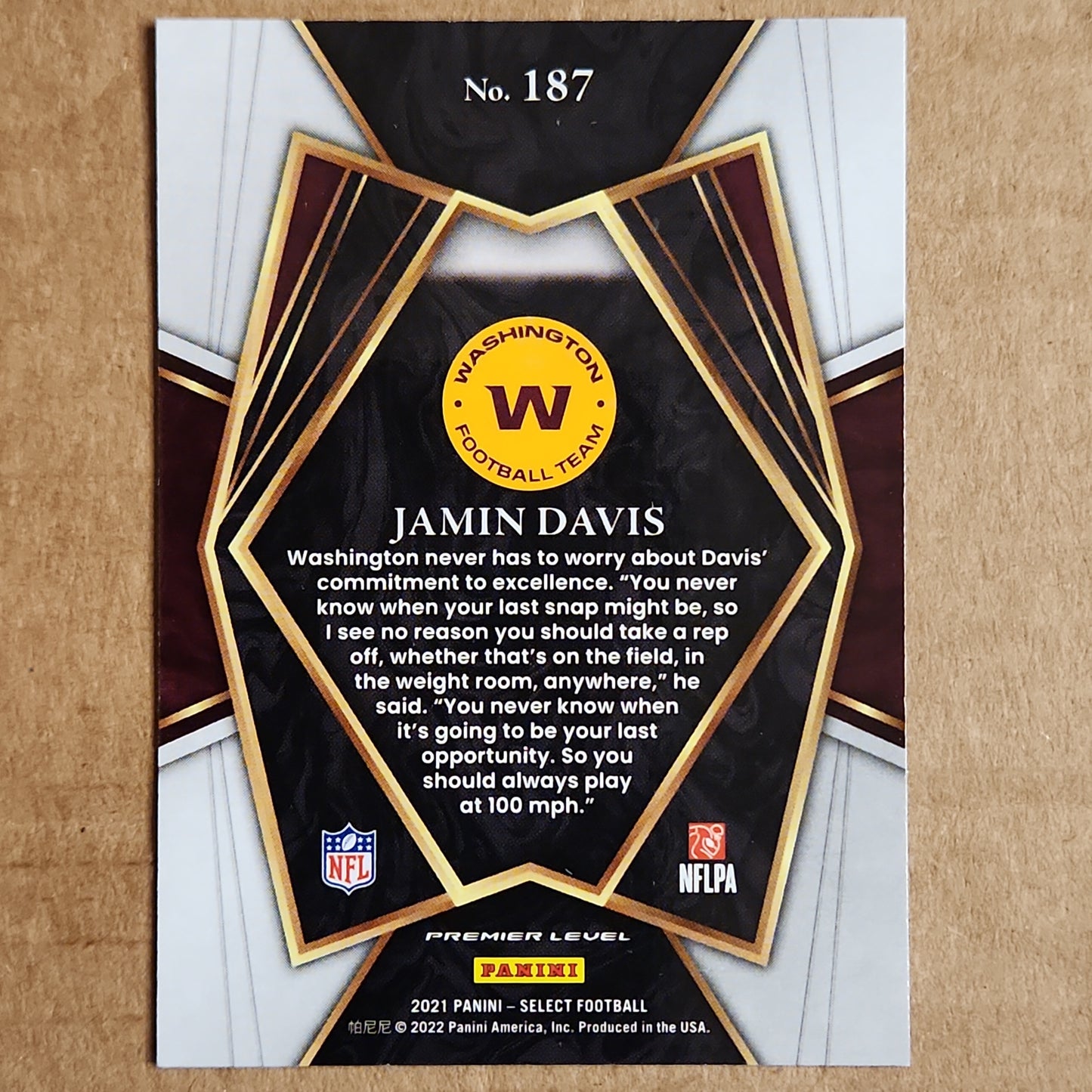 Jamin Davis Select premier RC