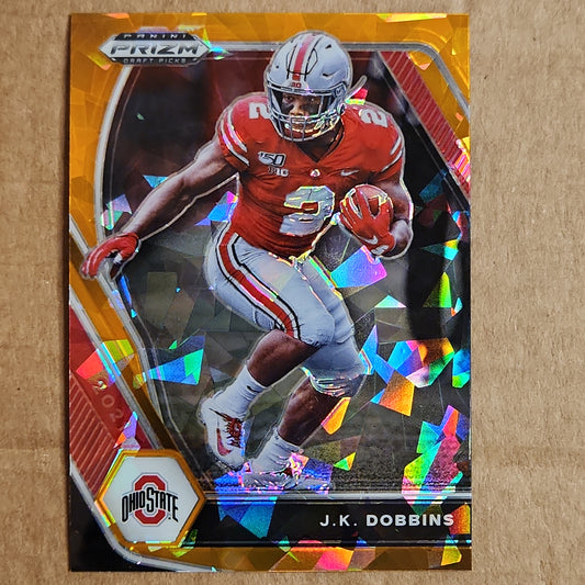 JK Dobbins Prizm Orange Cracked Ice RC