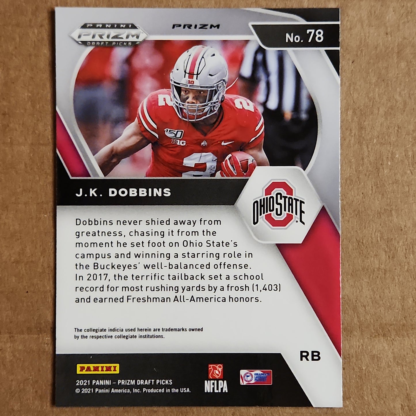 JK Dobbins Prizm Purple Wave RC