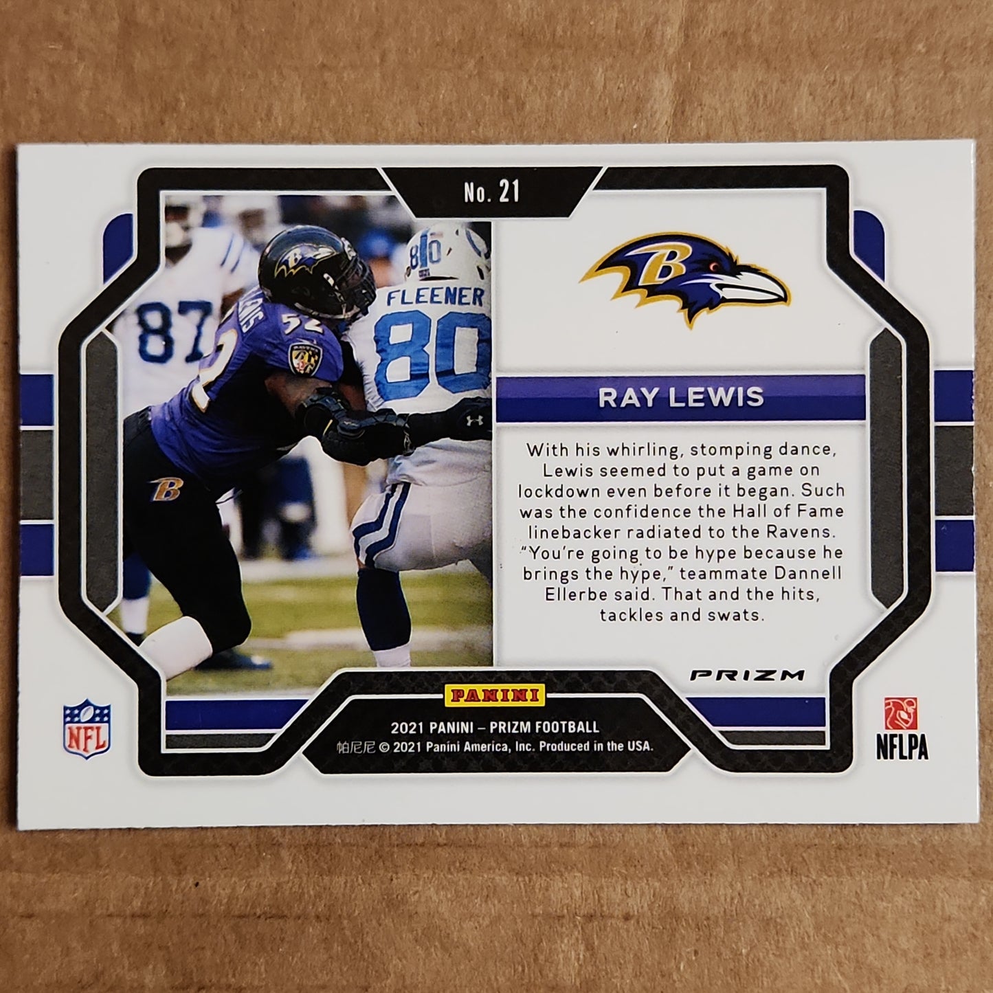 Ray Lewis Prizm Lockdown Silver