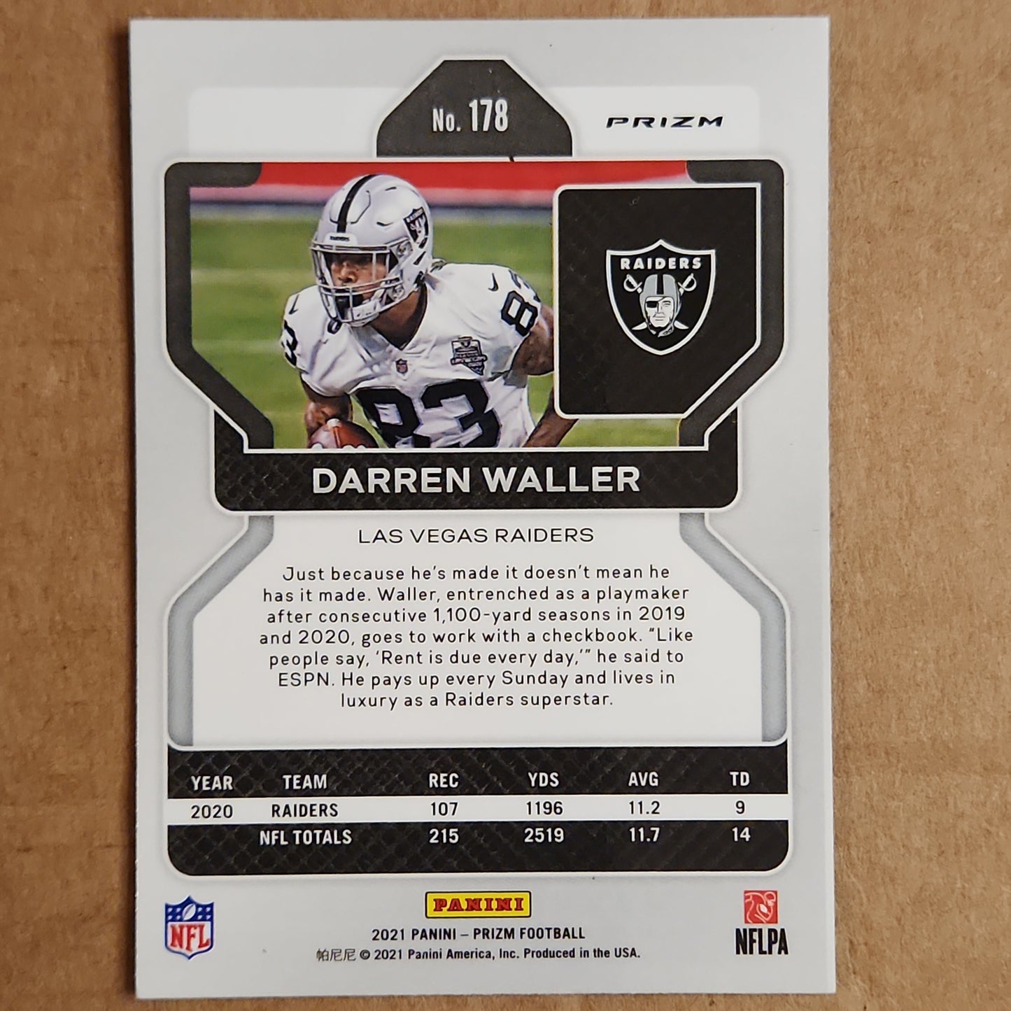 Darren Waller Prizm Silver