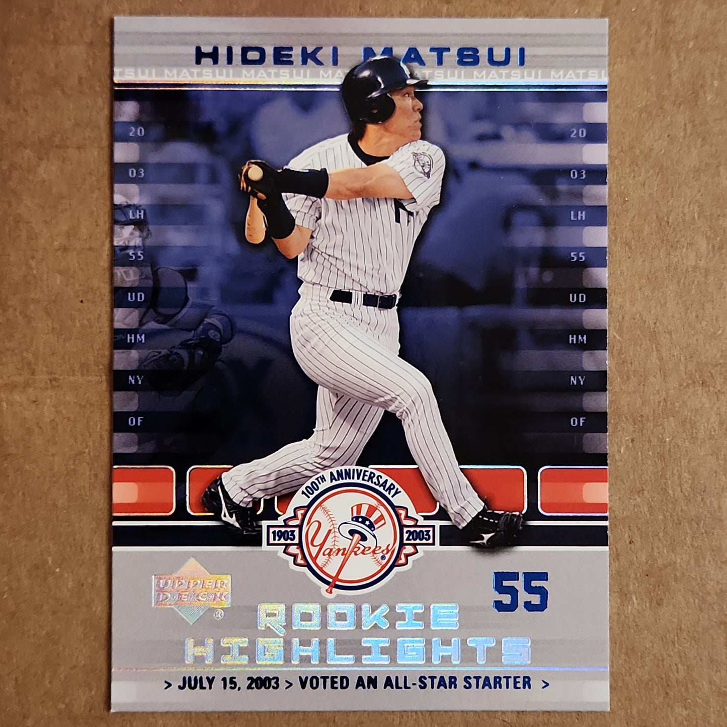 2003 New York Yankees 100th Anniversary Box Set Hideki Matsui #28 Rookie RC