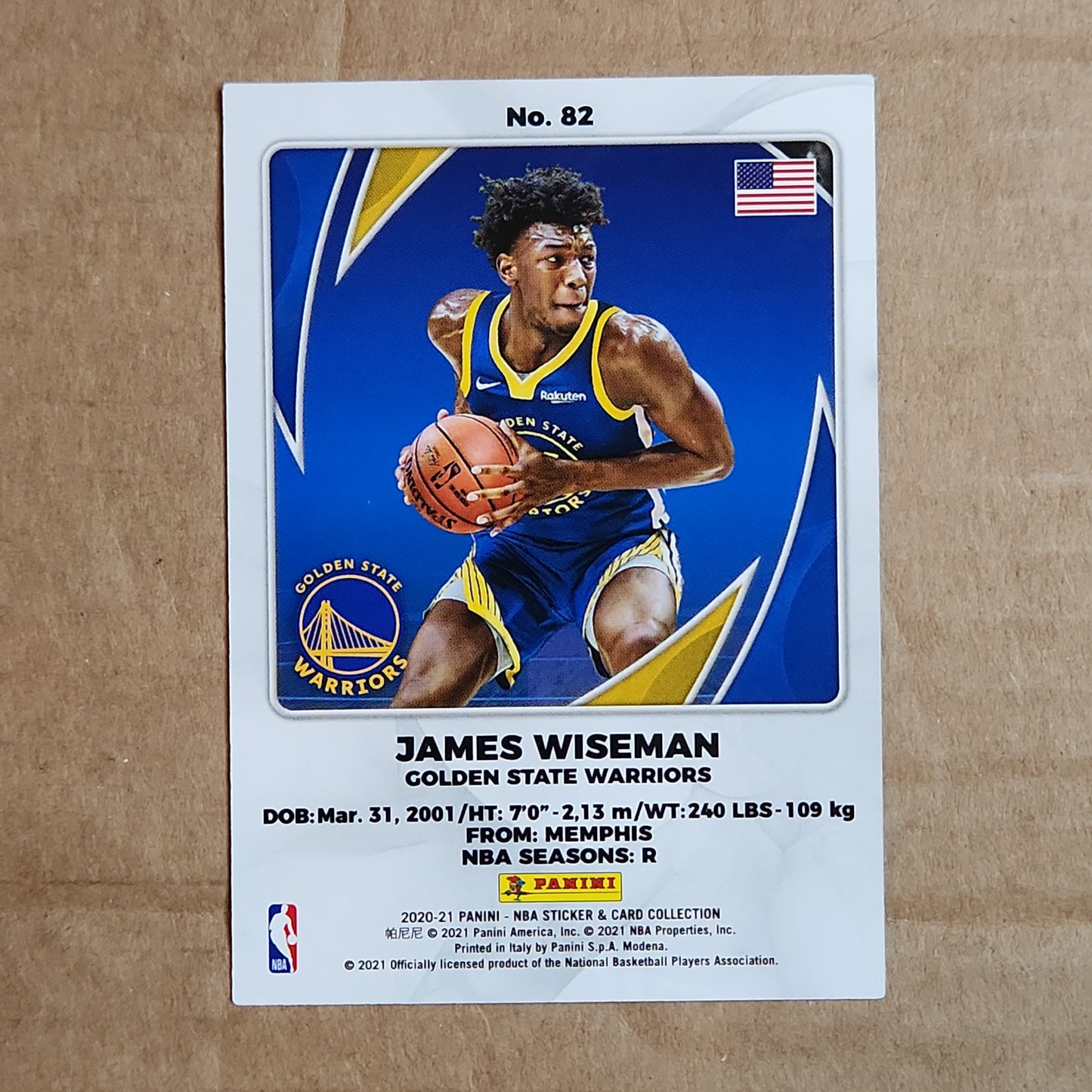 James Wiseman No.82 RC