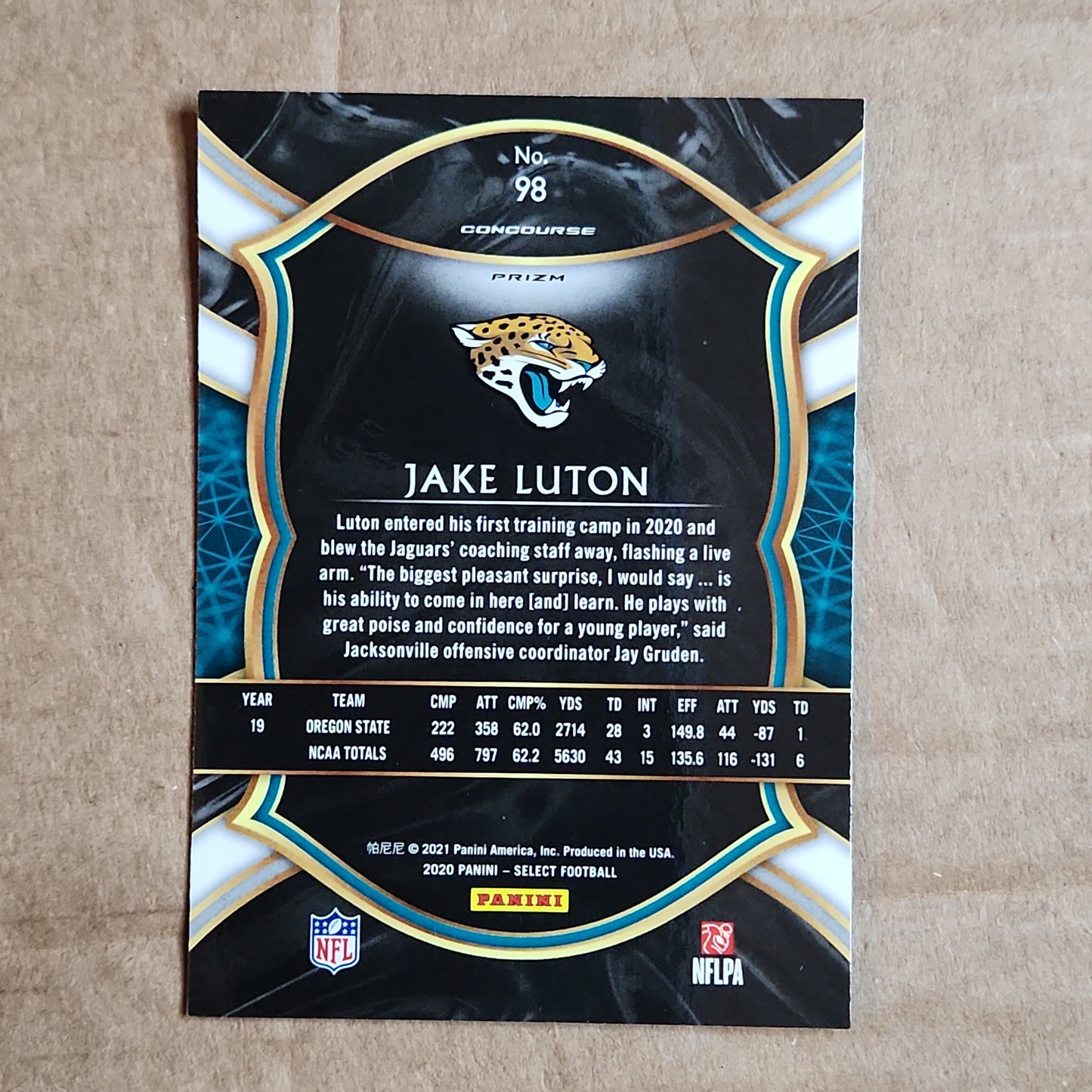 Jake Luton Select Silver RC