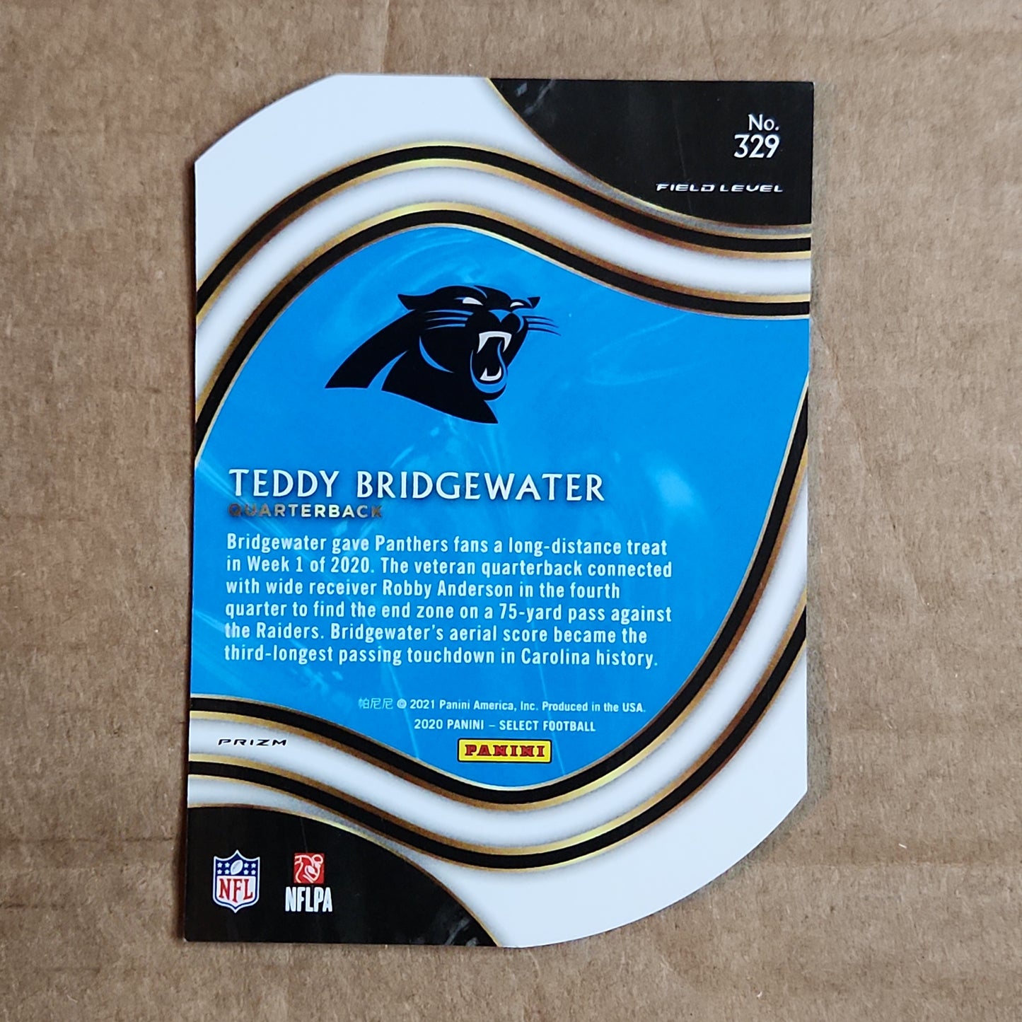 Teddy Bridgewater Select Field Level Blue Diecut