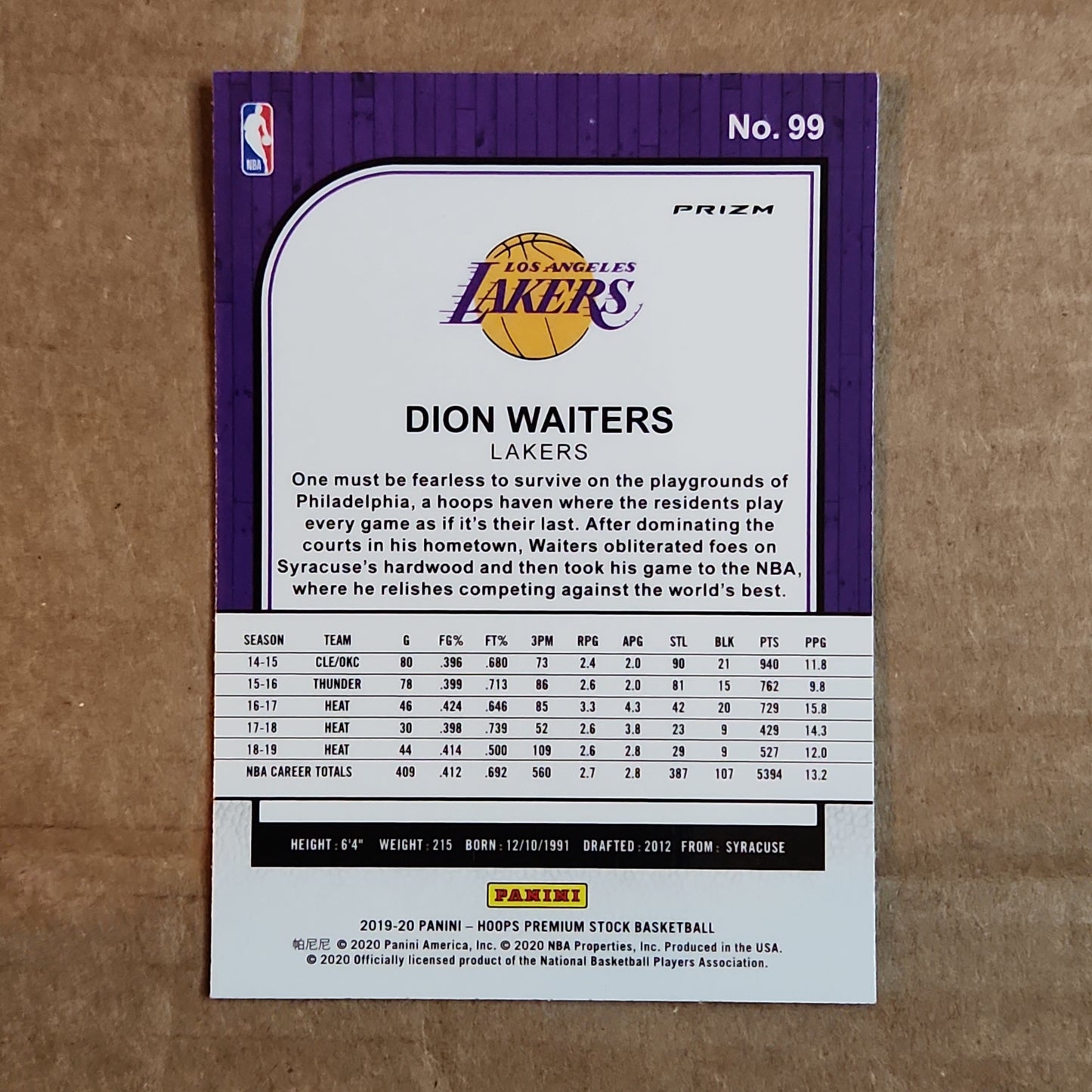 Dion Waiters Green Refractor NBA Hoops