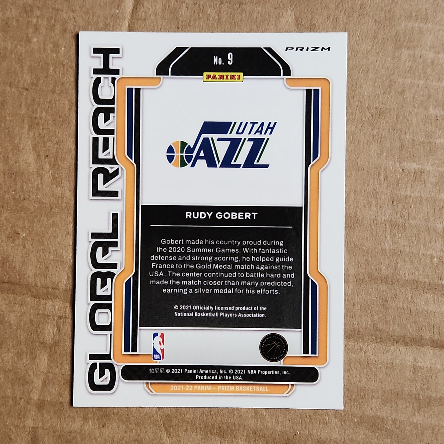 Rudy Gobert Prizm Global Reach Silver