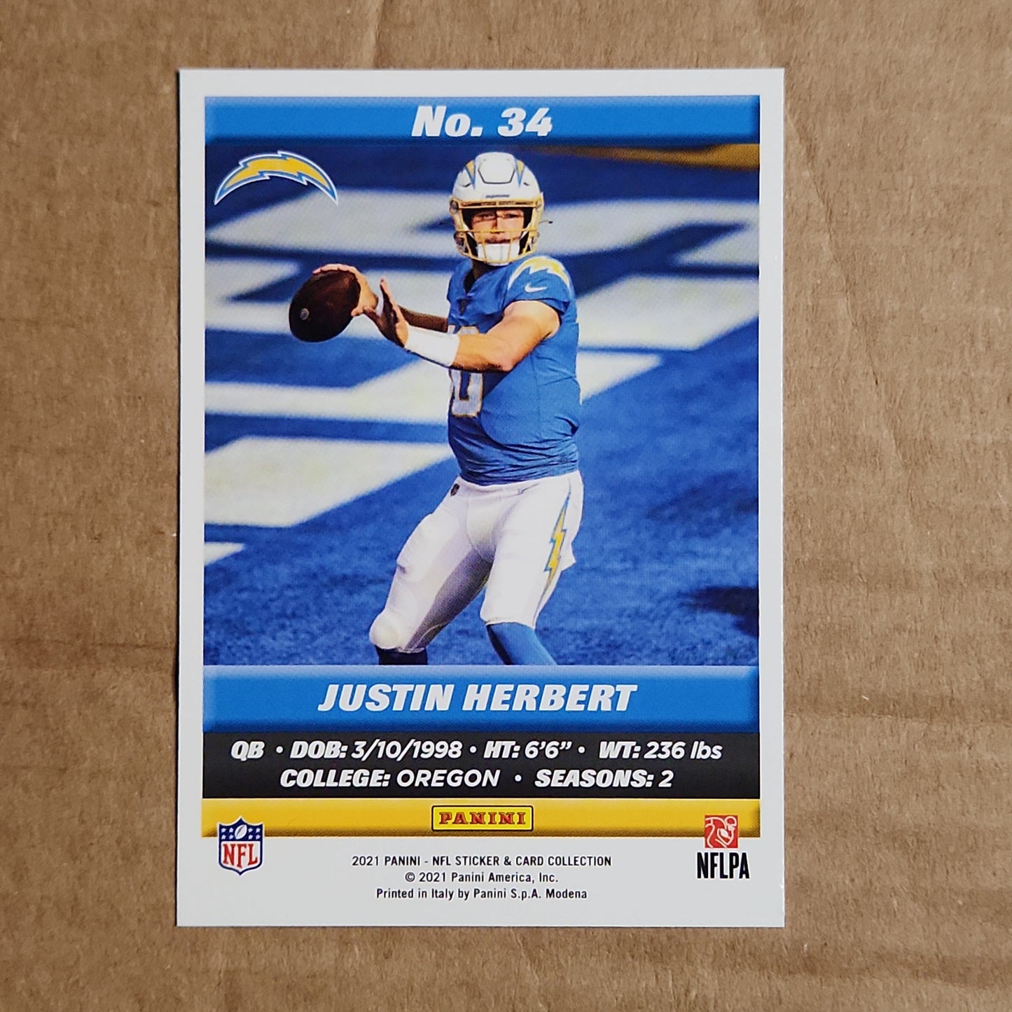 Justin Herbert No.34