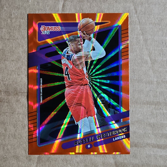 Russell Westbrook Donruss Orange Laser