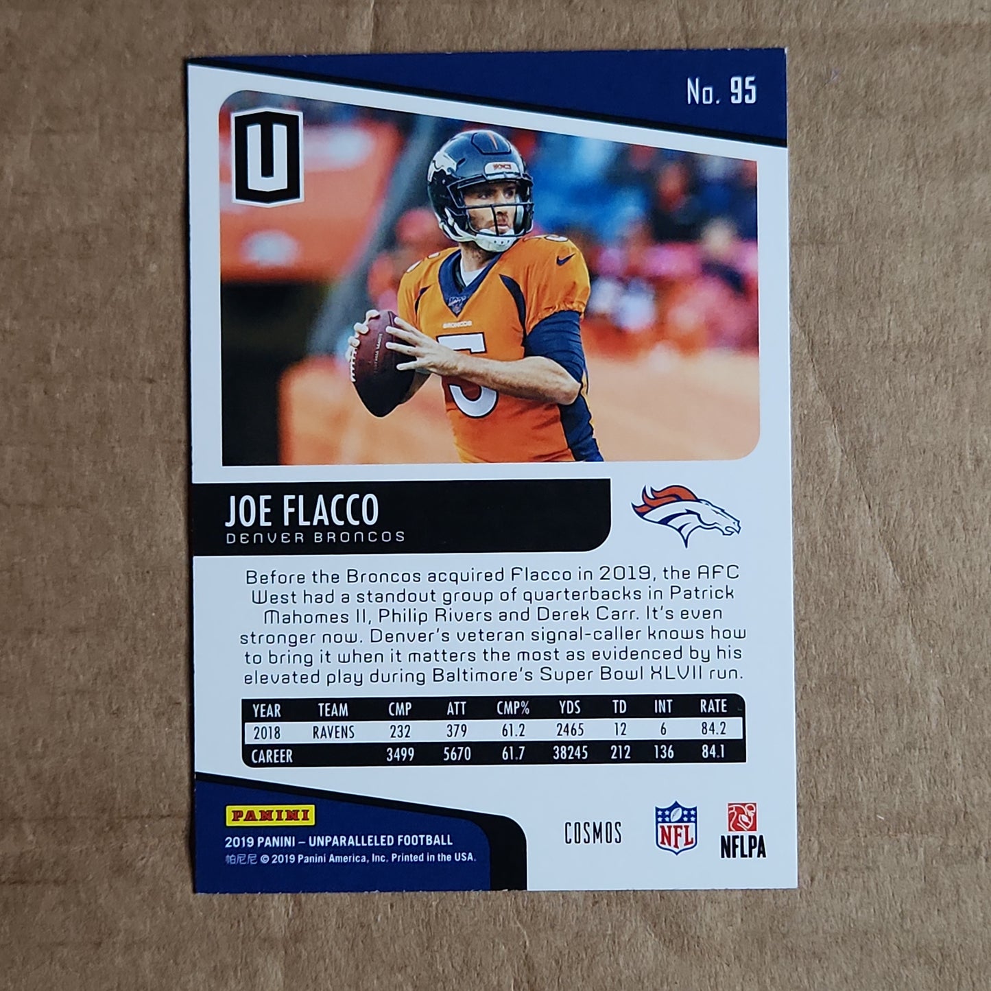 Joe Flacco Cosmos Refractor