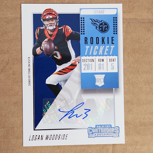 Logan Woodside Rookie Ticket Auto