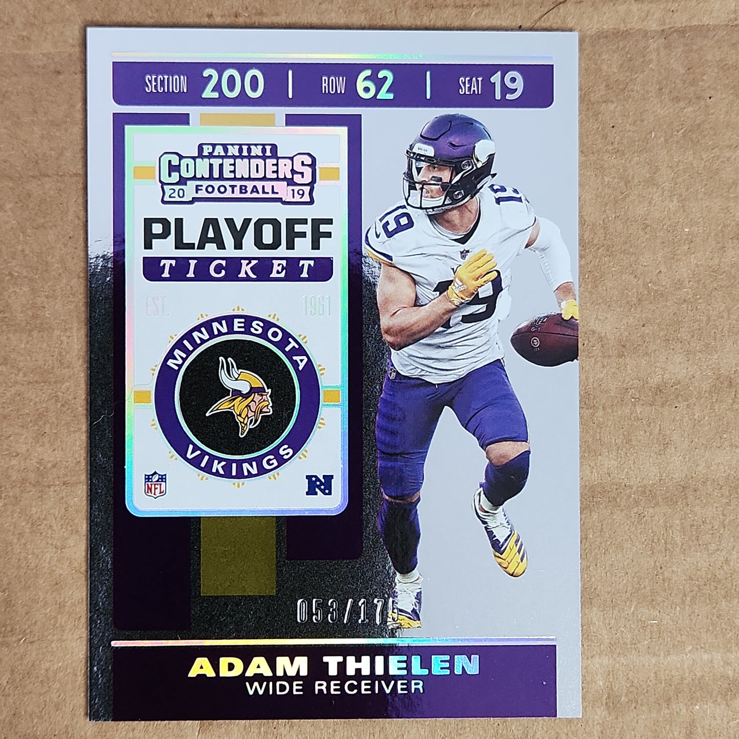 Adam Thielen Playoff Ticket 053/175