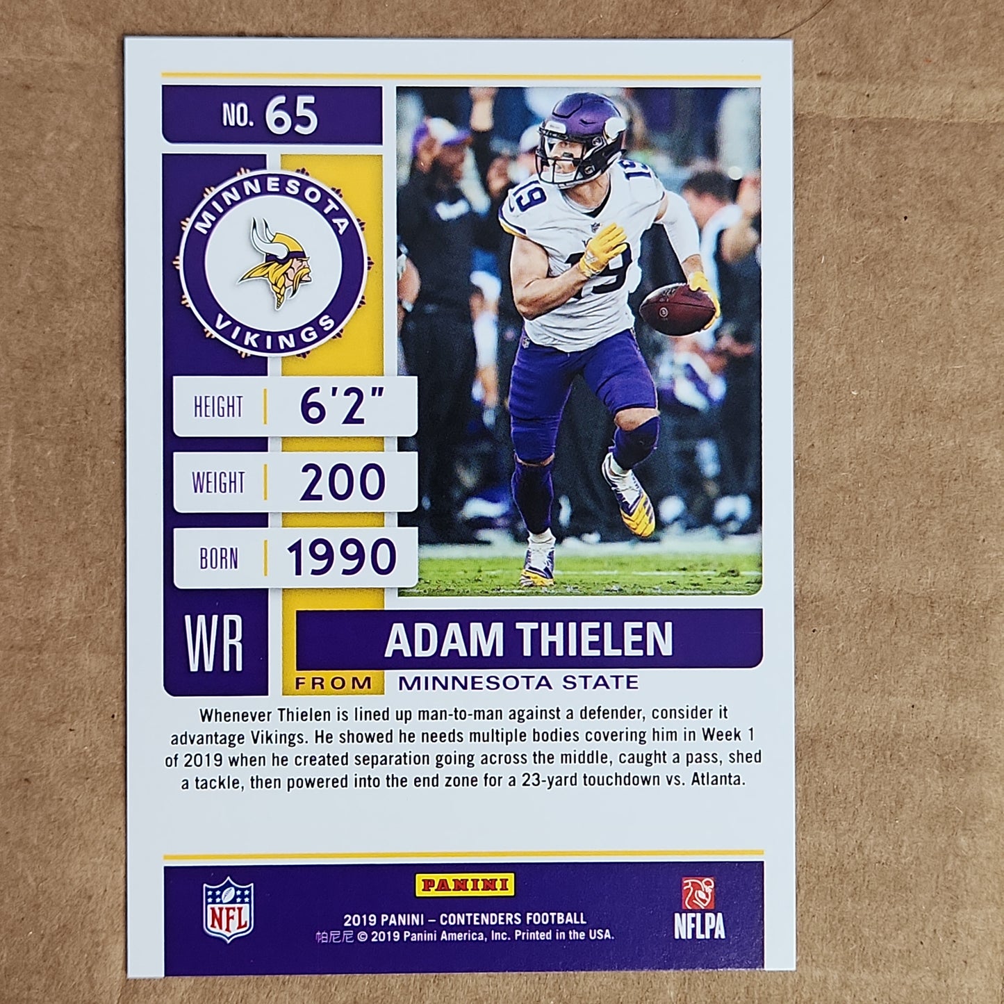 Adam Thielen Playoff Ticket 053/175