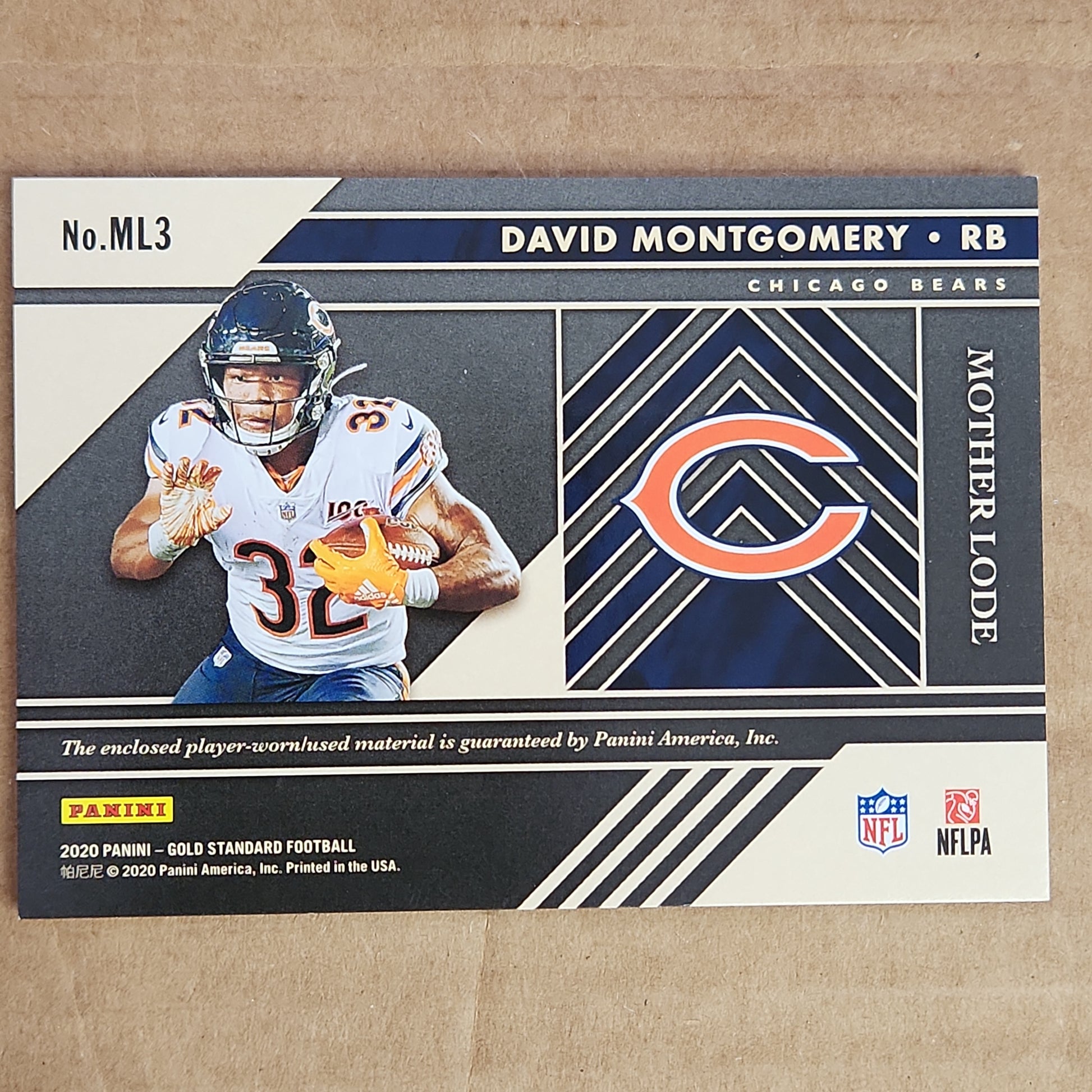 David Montgomery Football 3 Card Lot- Quad Jersey Patch /199 