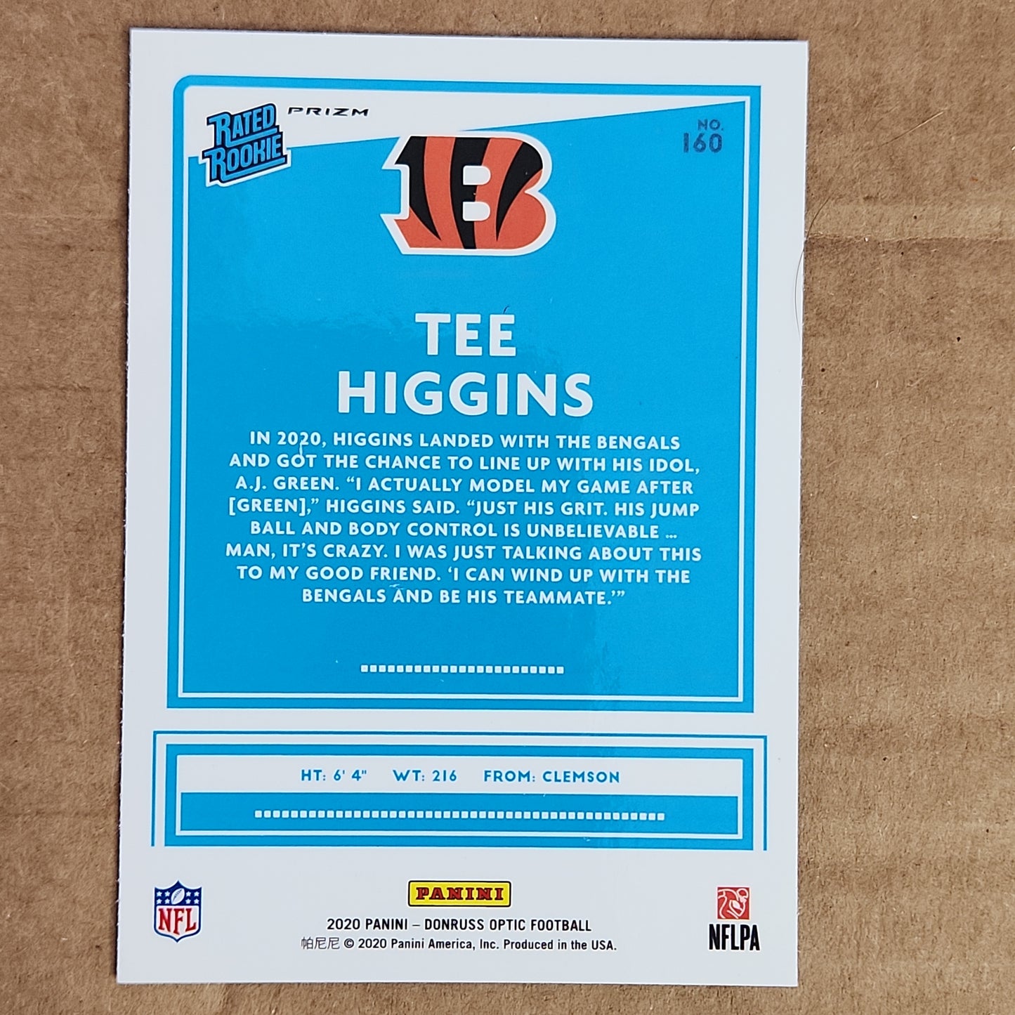 Tee Higgins Optic Rated Rookie Silver