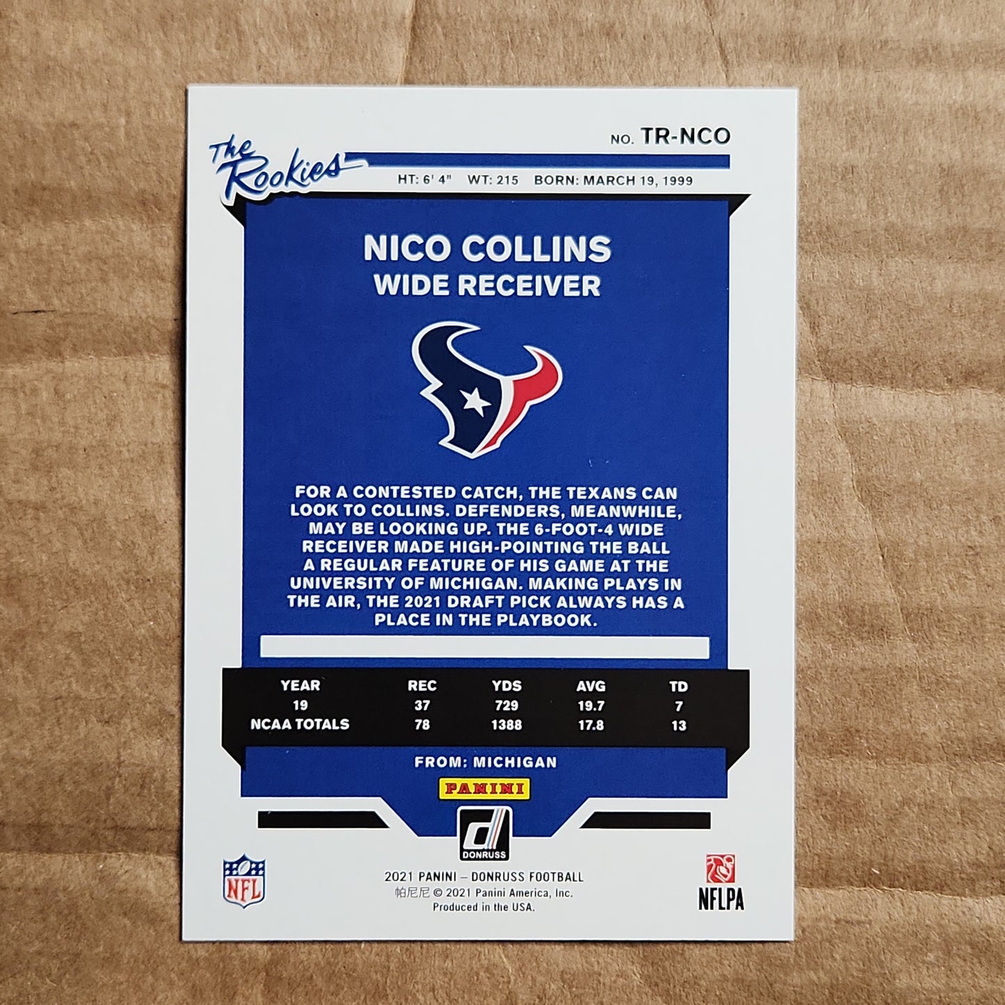 Nico Collins The Rookies Silver