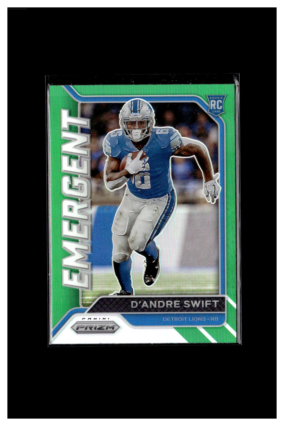 2020 Panini Prizm #18 D'Andre Swift Emergent Prizms Green