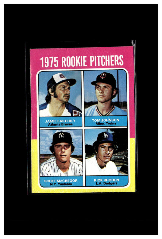 1975 Topps Mini #618 1975 Rookie Pitchers (Jamie Easterly / Tom Johnson / Scott McGregor / Rick Rhoden)