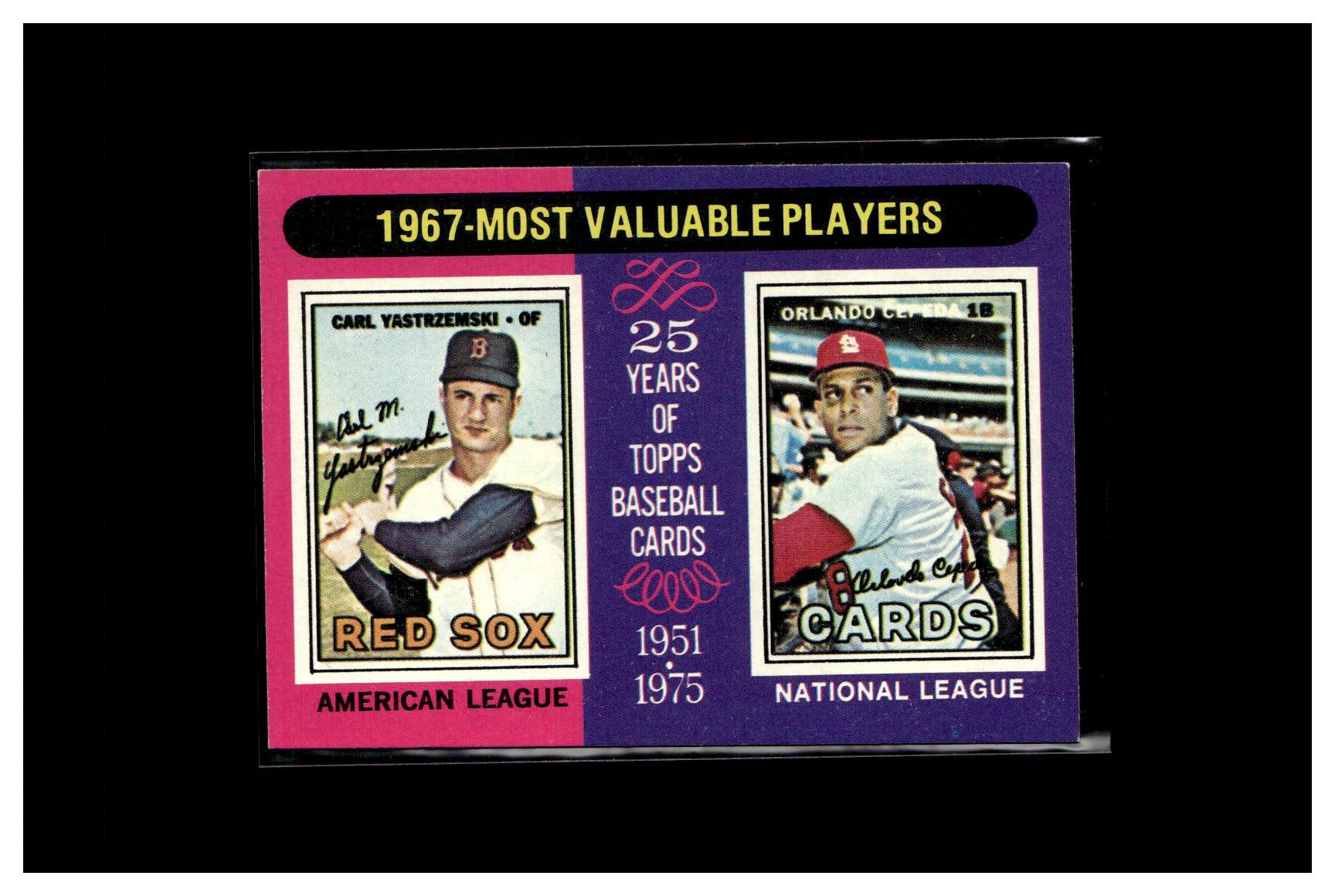 1975 Topps #205 1967 MVPs (Carl Yastrzemski / Orlando Cepeda)