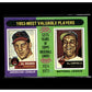 1975 Topps #191 1953 MVPs (Al Rosen / Roy Campanella)