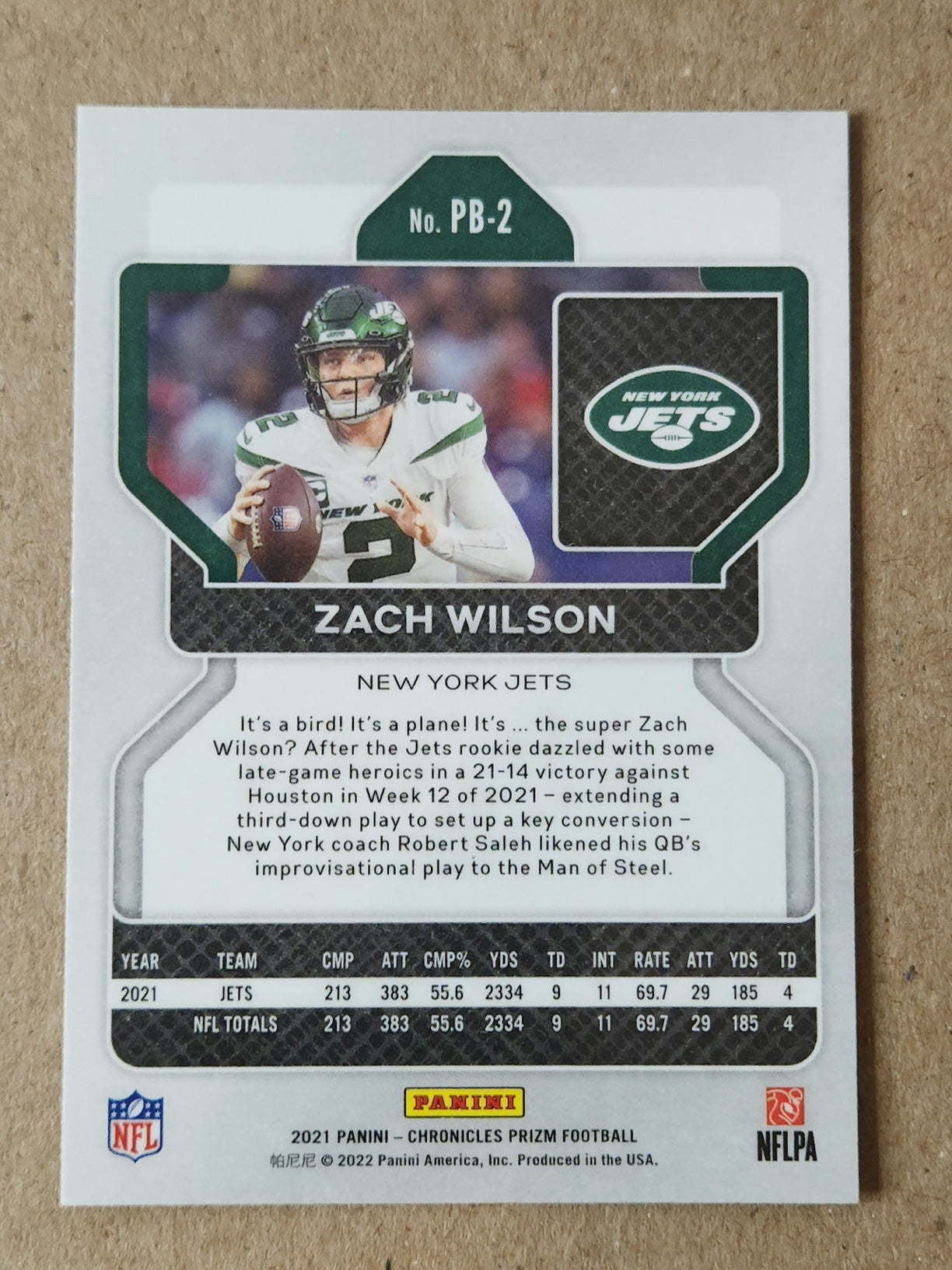 Zach Wilson Prizm Black RC