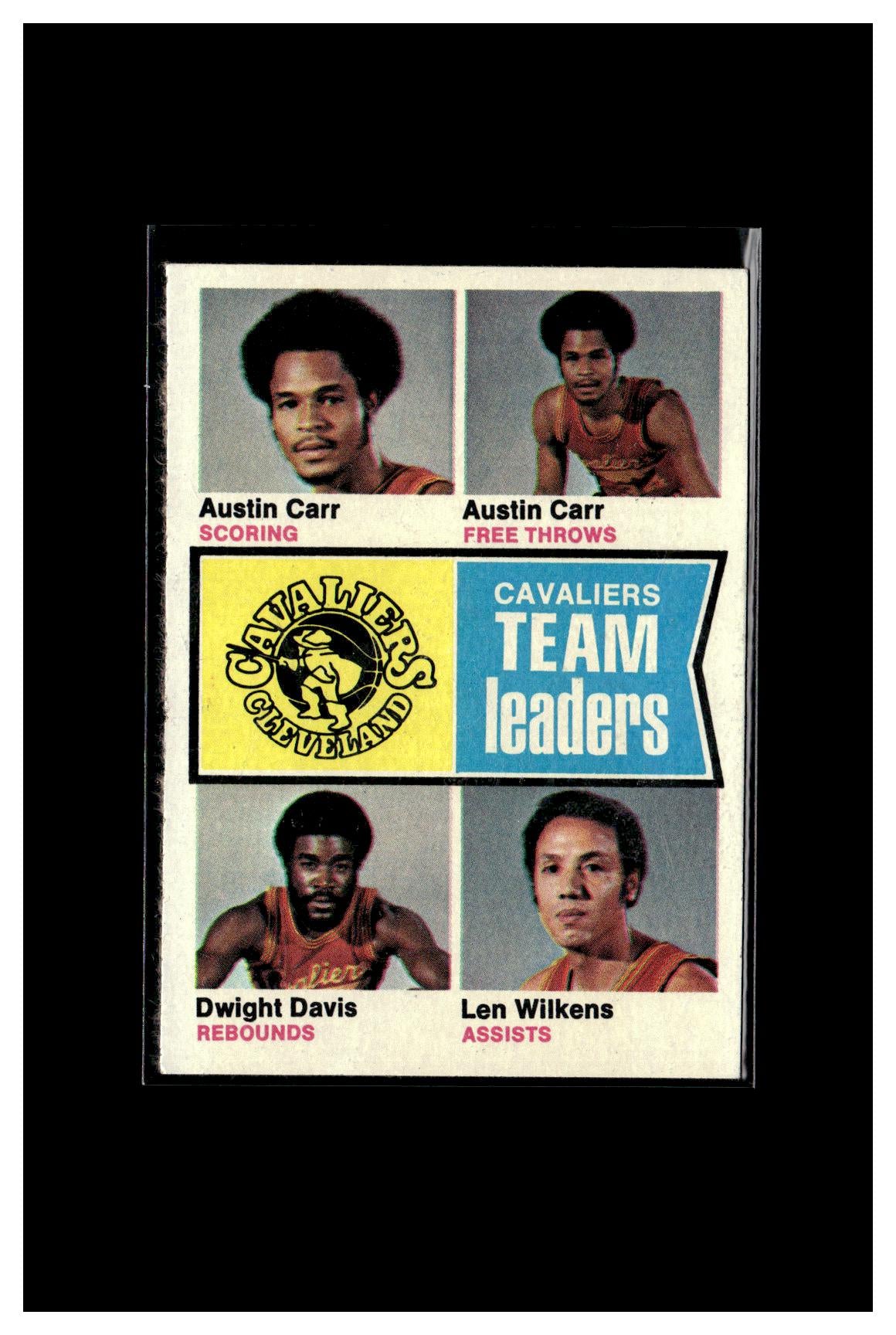 1974-75 Topps #85 Cleveland Cavaliers Team Leaders (Austin Carr / Dwight Davis / Len Wilkens)