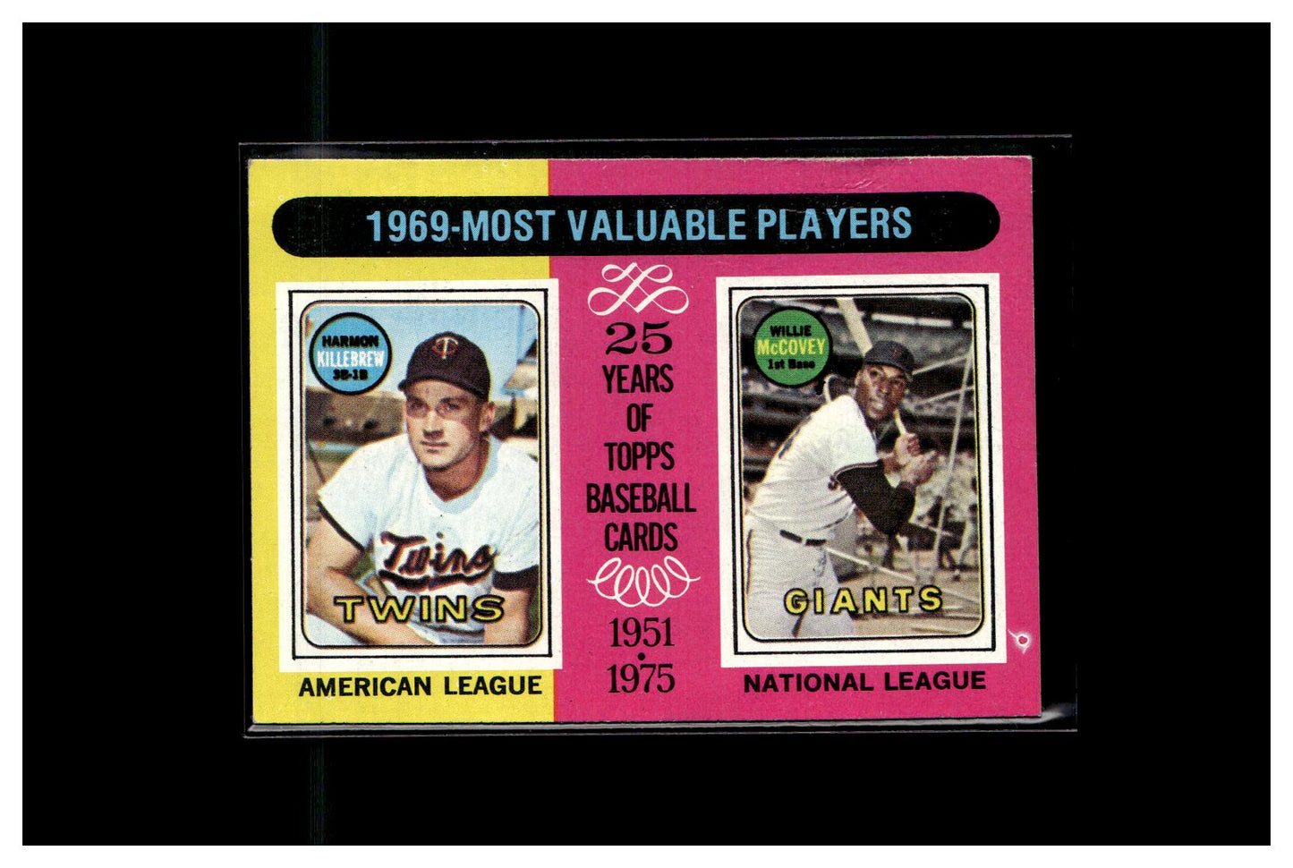 1975 Topps #207 1969 MVPs (Harmon Killebrew / Willie McCovey)