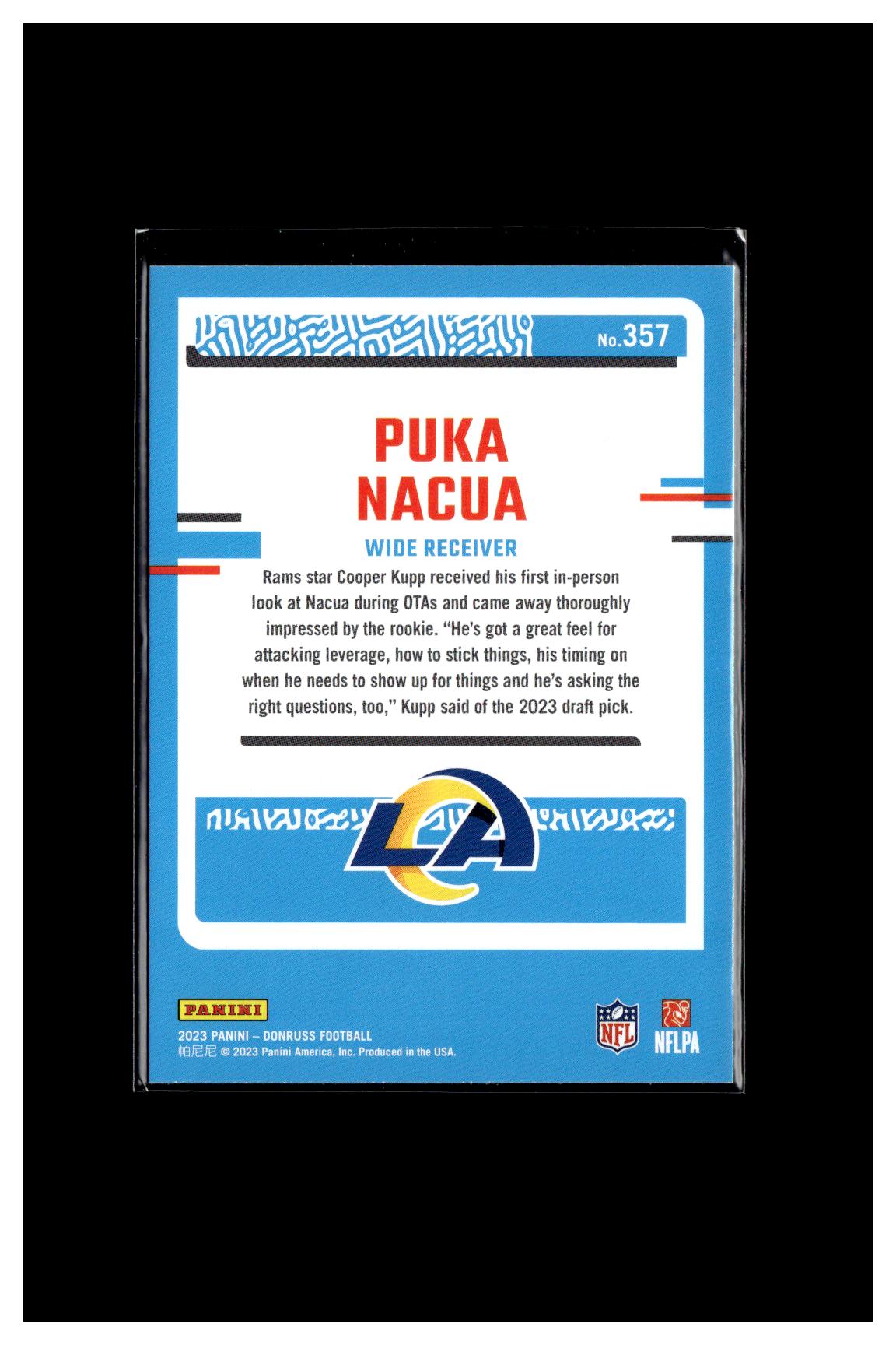 #2 2023 Donruss #357 Puka Nacua