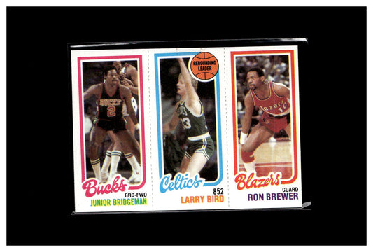1980 Topps #165 Fred Brown/Larry Bird/Ron Brewer Rebounding Leader