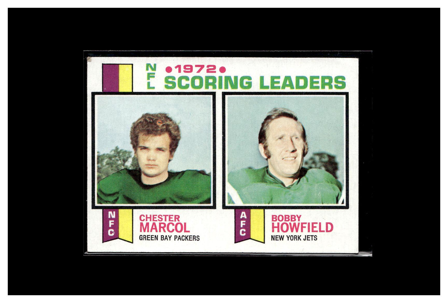 #1 1973 Topps #4 1972 NFL Scoring Leaders (Chester Marcol / Bobby Howfield)