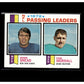 #1 1973 Topps #2 1972 NFL Passing Leaders (Norm Snead / Earl Morrall) A