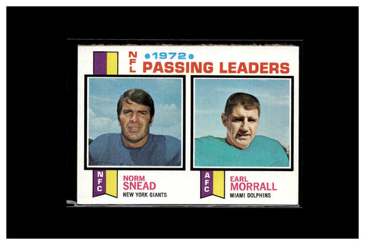 #2 1973 Topps #2 1972 NFL Passing Leaders (Norm Snead / Earl Morrall) A