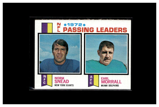 #3 1973 Topps #2 1972 NFL Passing Leaders (Norm Snead / Earl Morrall) A